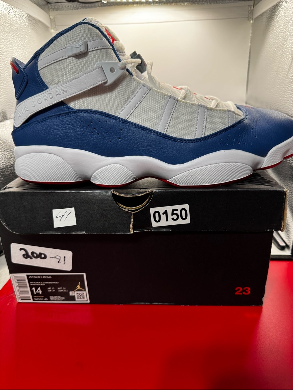 Nike Jordan 6 Rings "True Blue" (Style: 322992-140) – Men's Size 14 with Box